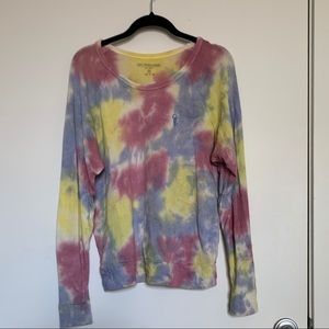 OBEY long sleeve pastel tie dye shirt
